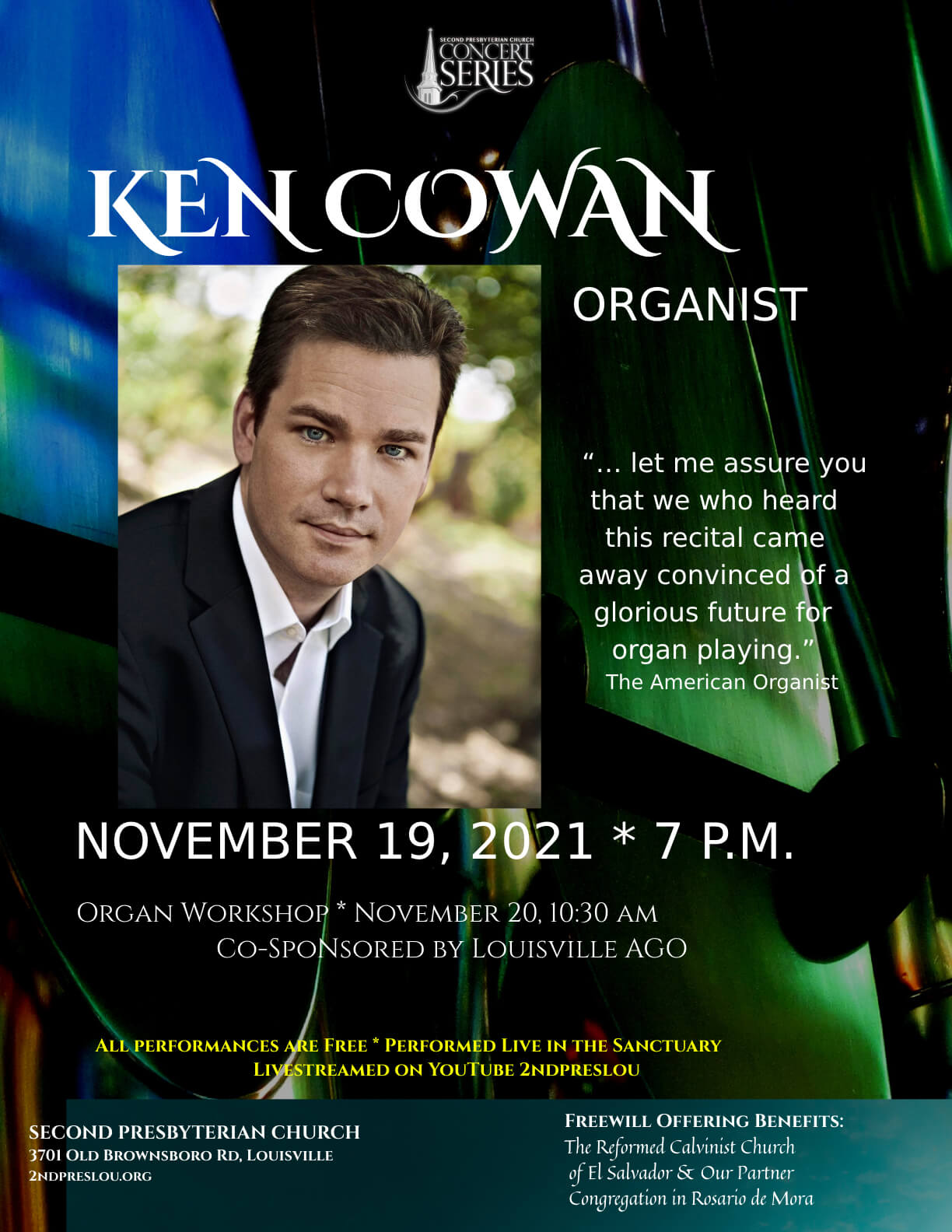 Ken Cowan, Organist