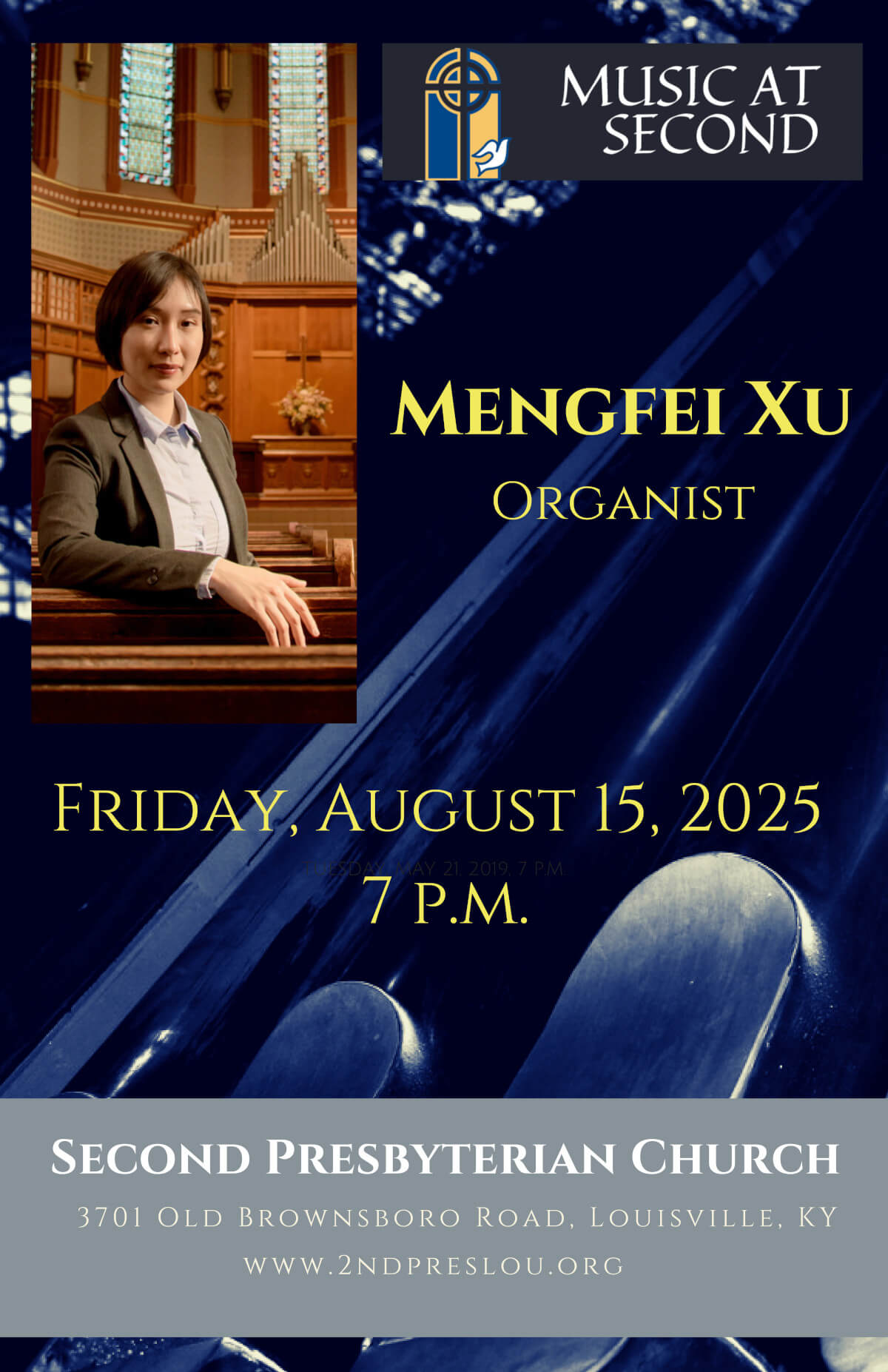Mengfei Xu (Organist) - Friday, August 15, 2025 7 PM