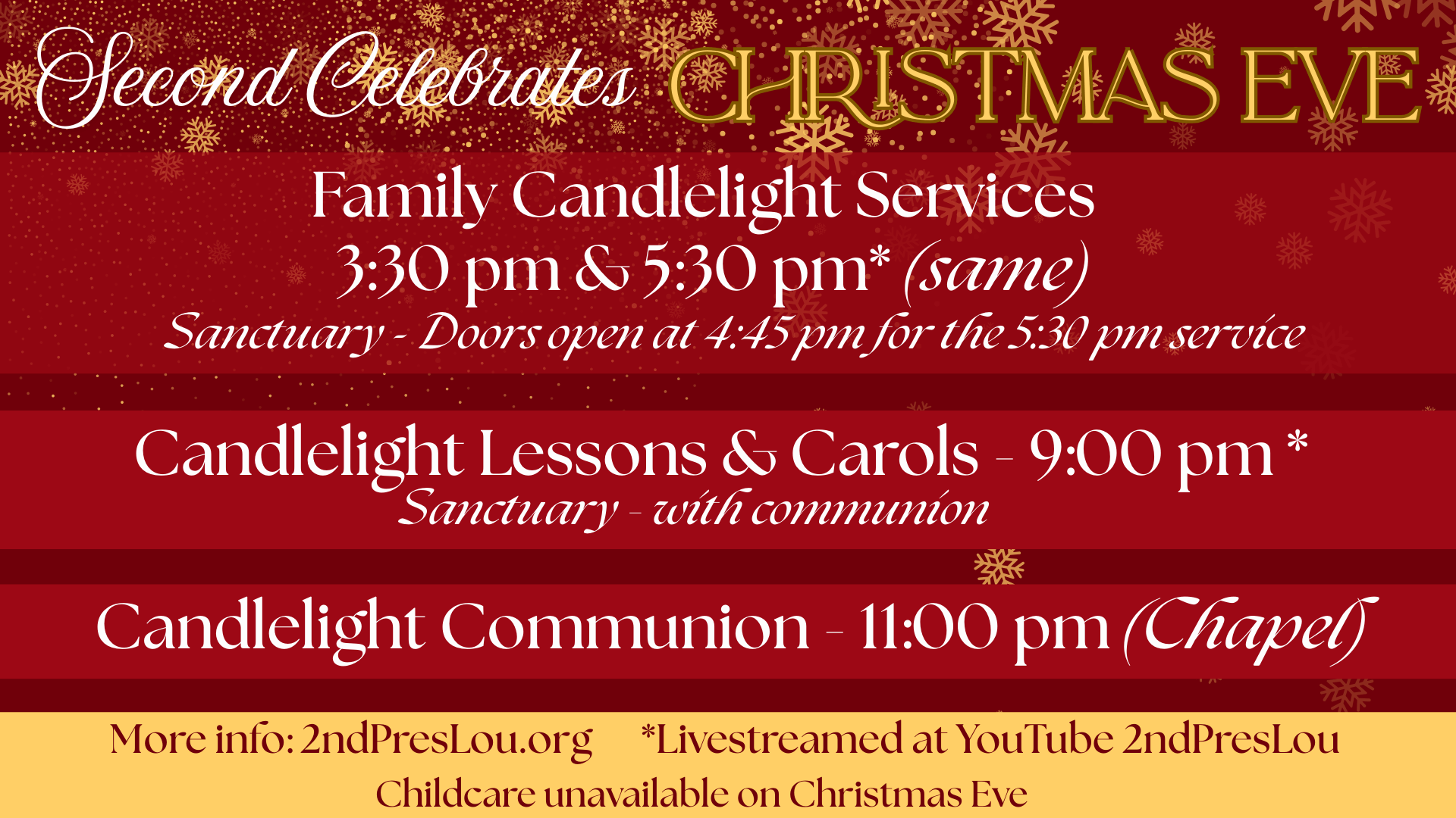 Second Celebrates Christmas Eve